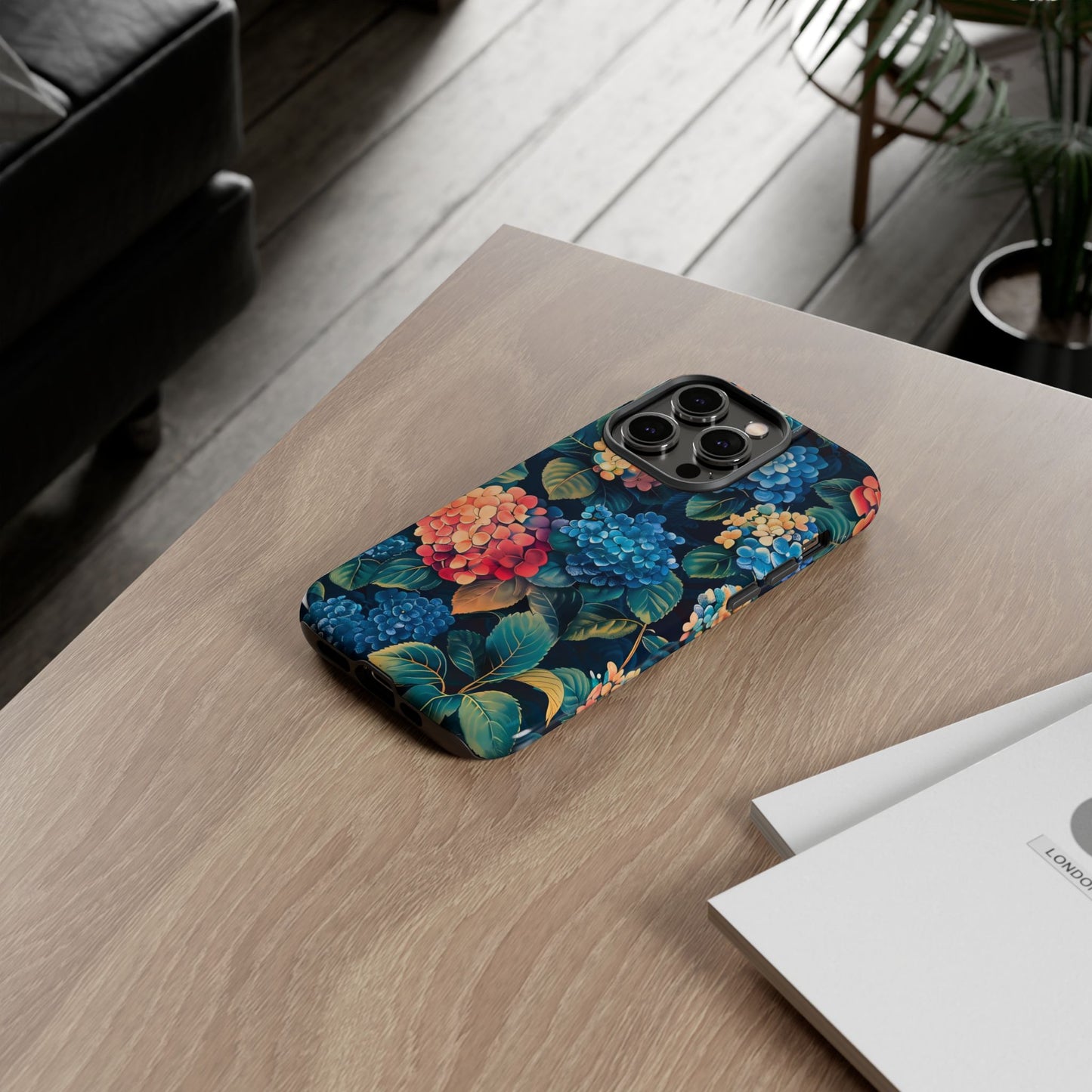Floral Phone Case, Stylish Tough Case for Gardener Gift, Flower Lover Accessory, Pretty Floral Design, Protective Case