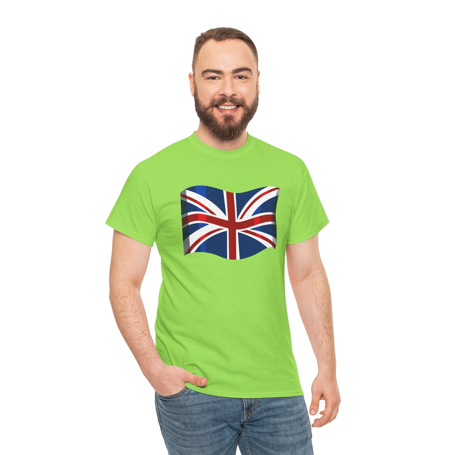 Unisex Heavy Cotton T-Shirt - Classic UK Flag Design