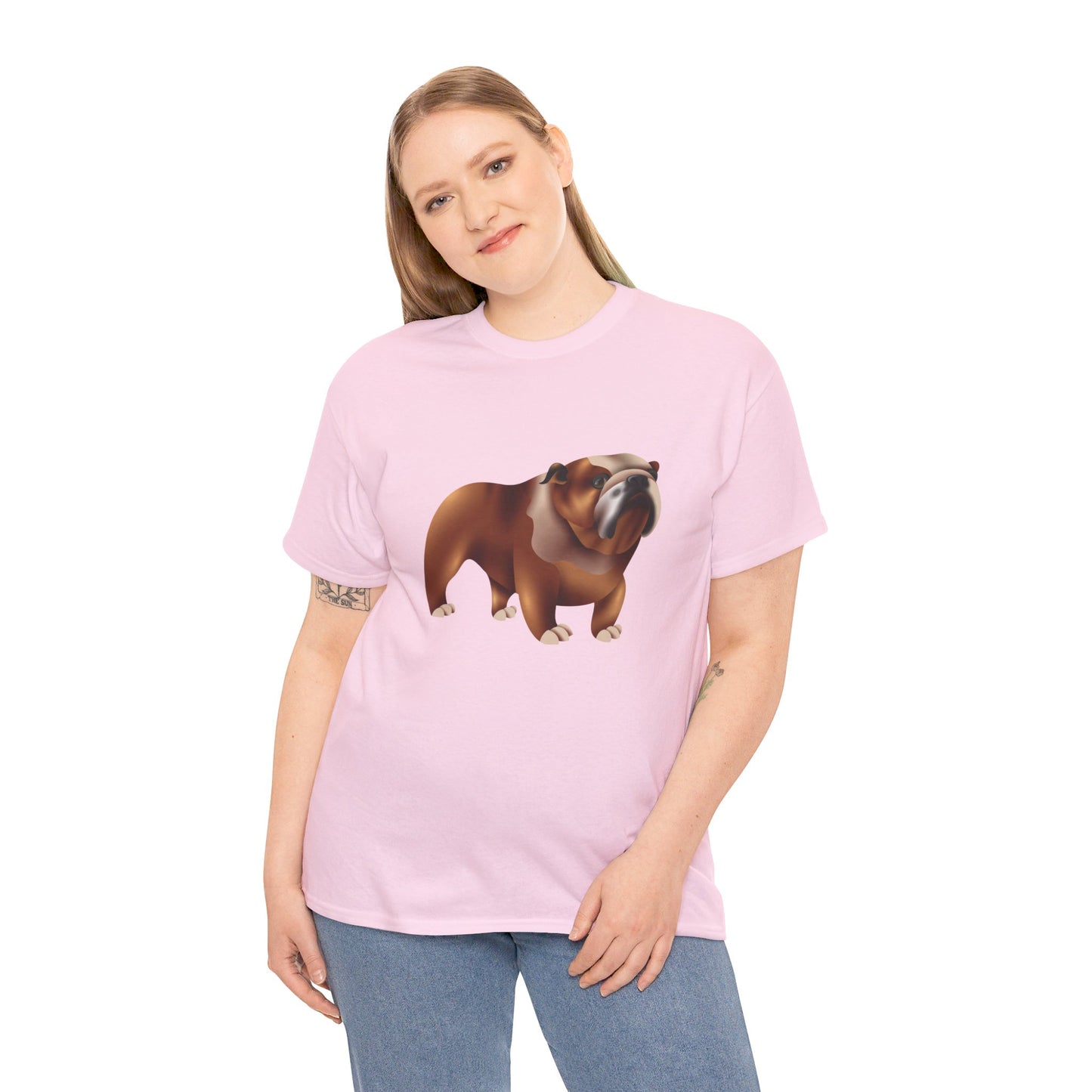 Adorable British Dog Relaxed Unisex Heavy Cotton T-Shirt