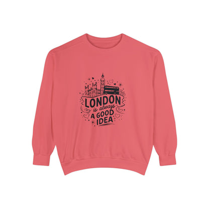 Unisex Garment-Dyed Sweatshirt Highgrade - London is always a good idea
