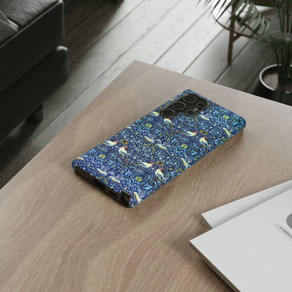 Bird and Floral Pattern Phone Case, Tough Cases, Gift for Nature Lovers, Eco-friendly, Custom Phone Accessories, All-Occasion