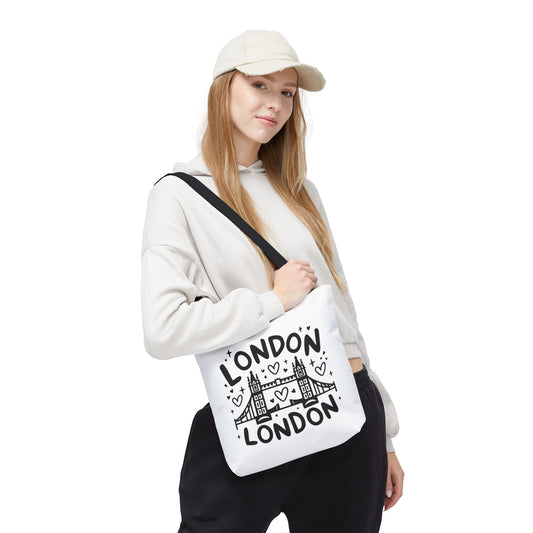 London Love Tote Bag – Stylish City Bag, Travel Accessory, Gift Idea, Eco-Friendly Shopper, Unique London Design