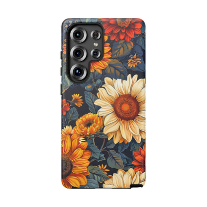 Floral Tough Phone Case | Sunflower Design, iPhone Cover, Protective Case, Gifts for Her, Floral Phone Accessory