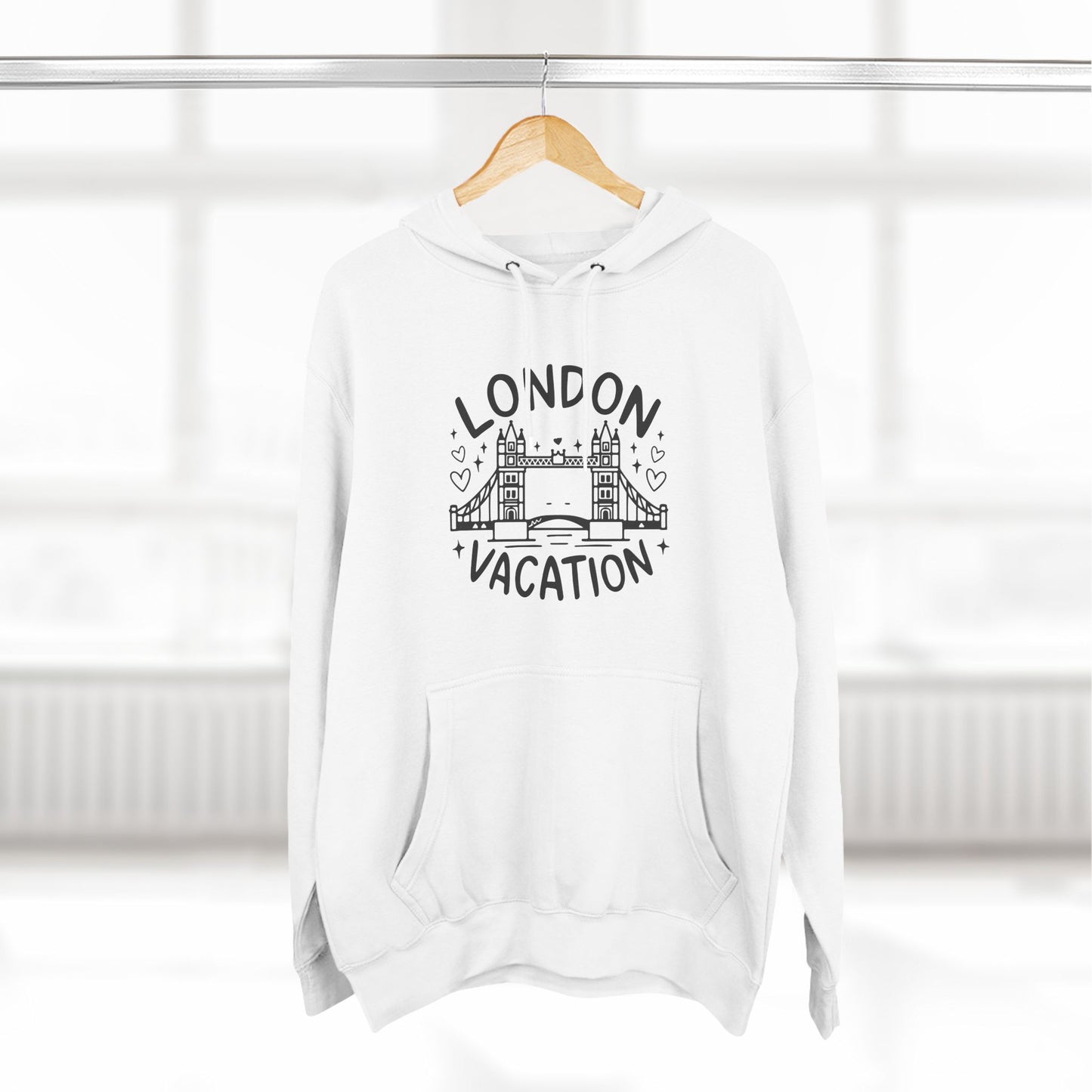 London's Vacation Trendy Three-Panel Fleece Hoodie