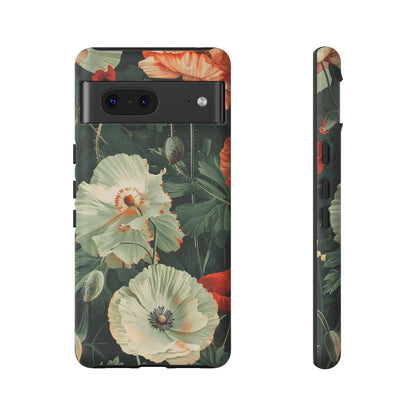 Floral Phone Case - Tough Cases, Botanical Design, Gift for Friends, Trendy Mobile Cover, Personalized Phone Accessory