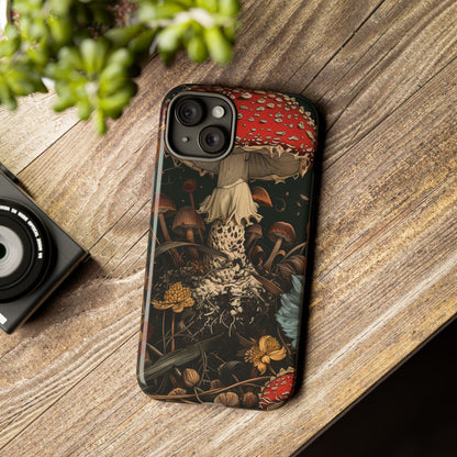 Mushroom Phone Case, Tough iPhone Cover, Nature Lover Gift, Unique Cell Phone Accessory, Fungi Art Design, Eco-Friendly Protection