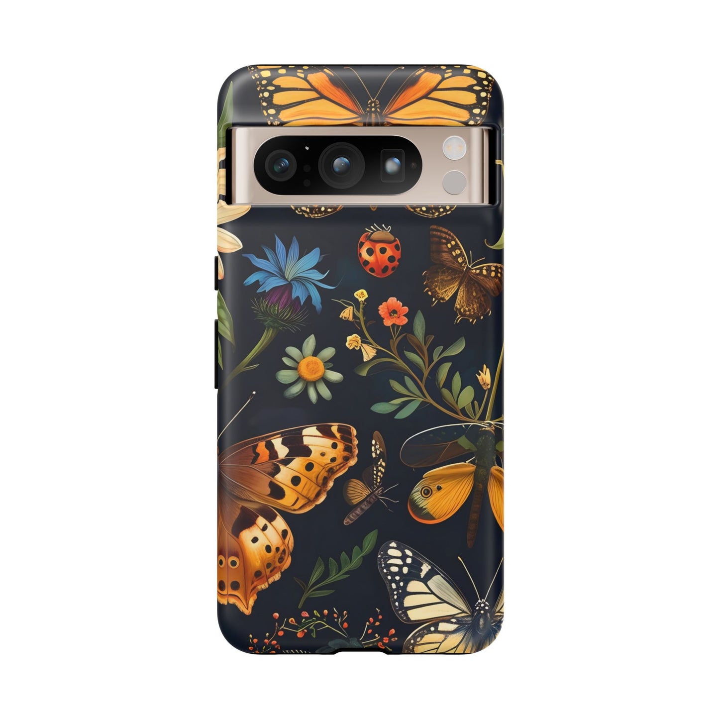 Nature-Inspired Phone Case | Floral Butterfly Design, Tough Phone Cover, Gift for Nature Lovers, Cute Butterfly Case, Home Decor