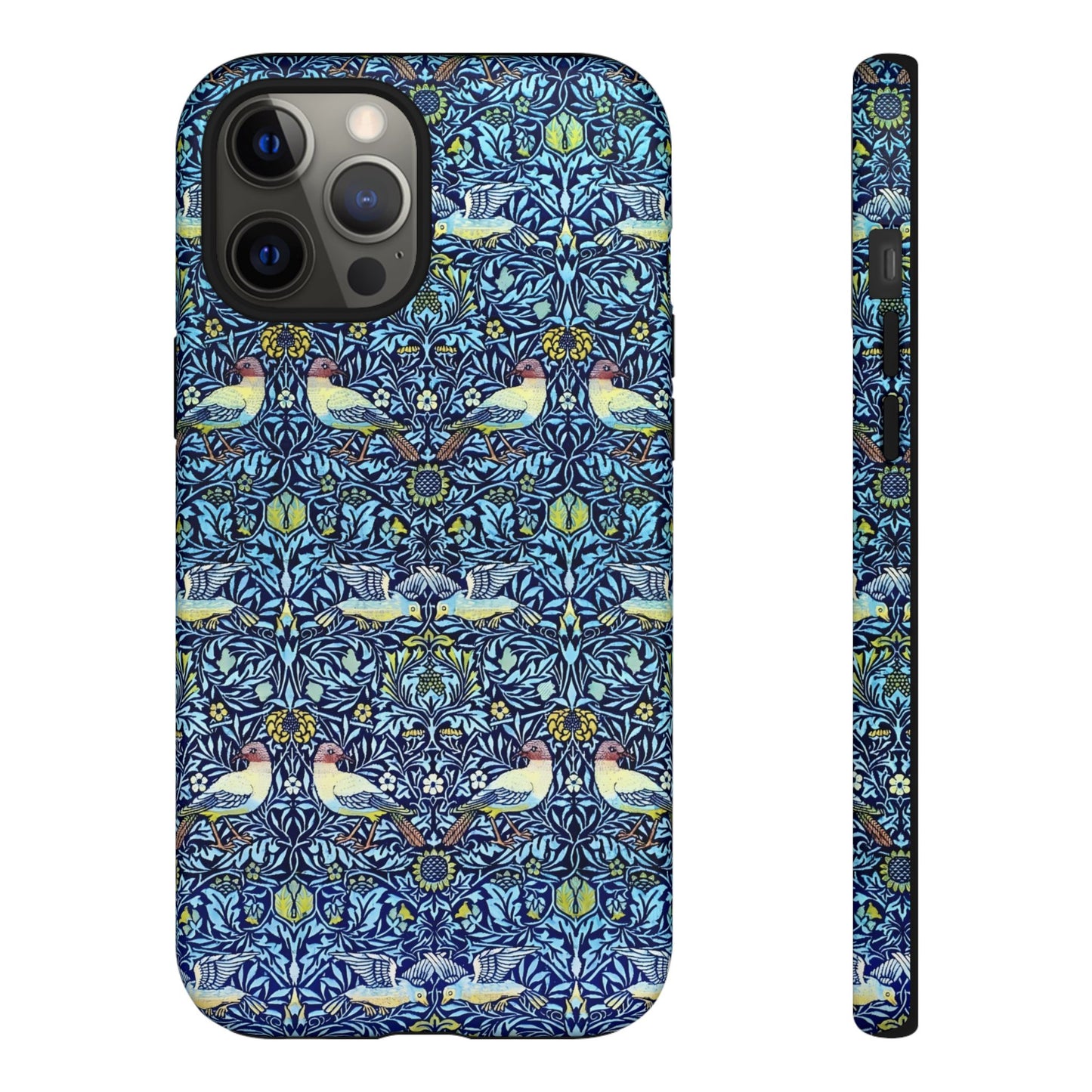 Bird and Floral Pattern Phone Case, Tough Cases, Gift for Nature Lovers, Eco-friendly, Custom Phone Accessories, All-Occasion