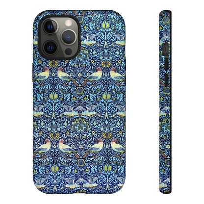 Bird and Floral Pattern Phone Case, Tough Cases, Gift for Nature Lovers, Eco-friendly, Custom Phone Accessories, All-Occasion