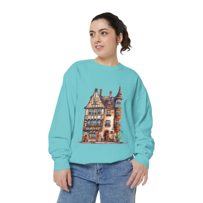 Unisex Garment-Dyed Sweatshirt - British Village House Elegance