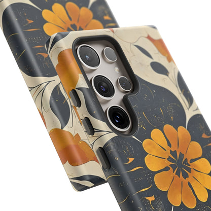 Floral Phone Case - Tough Cases, Botanical iPhone Cover, Vintage Flower Design, Durable Smartphone Protection, Unique Gift Idea