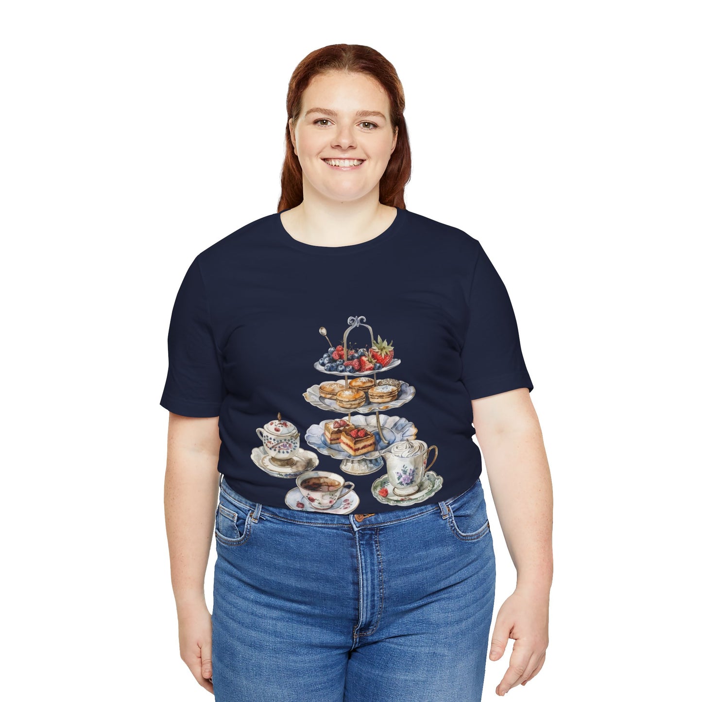 Unisex Jersey Short Sleeve Tee - Savoring Britain - A Journey Through British Cuisine
