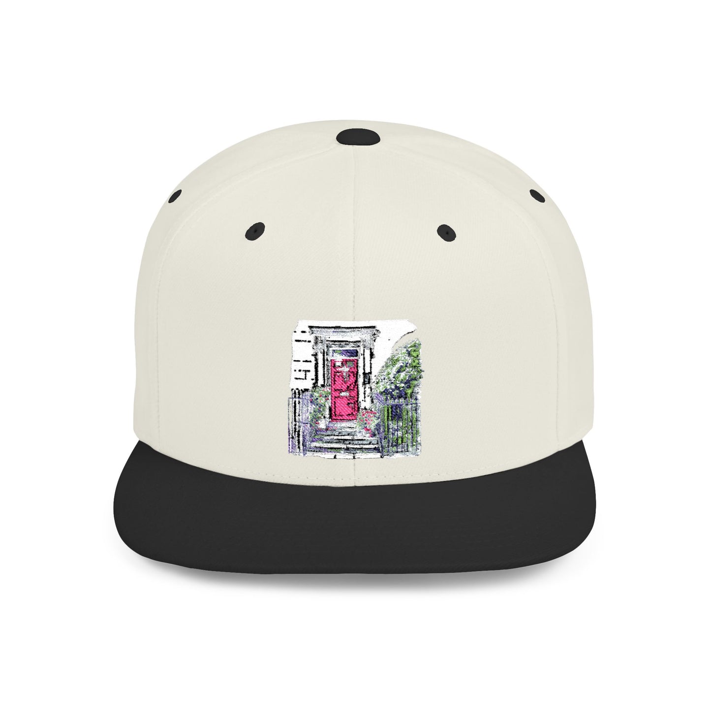 English Countryside Landscape Flat Bill Snapback