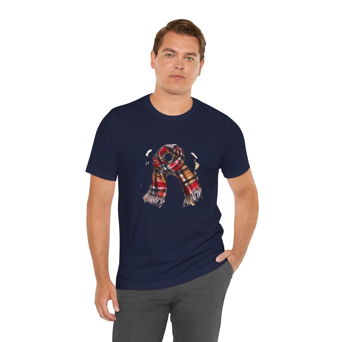 Unisex Jersey Short Sleeve Tee - Classy British Plaid Scarf