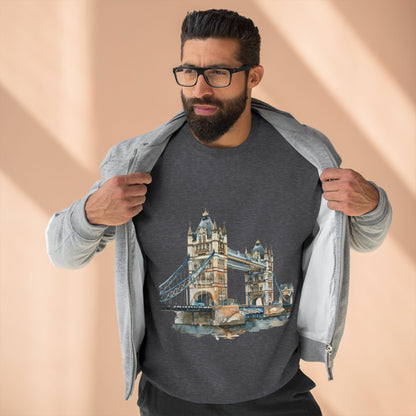Unisex Crewneck Sweatshirt - London Bridge - Iconic Landmark and Historical Beauty