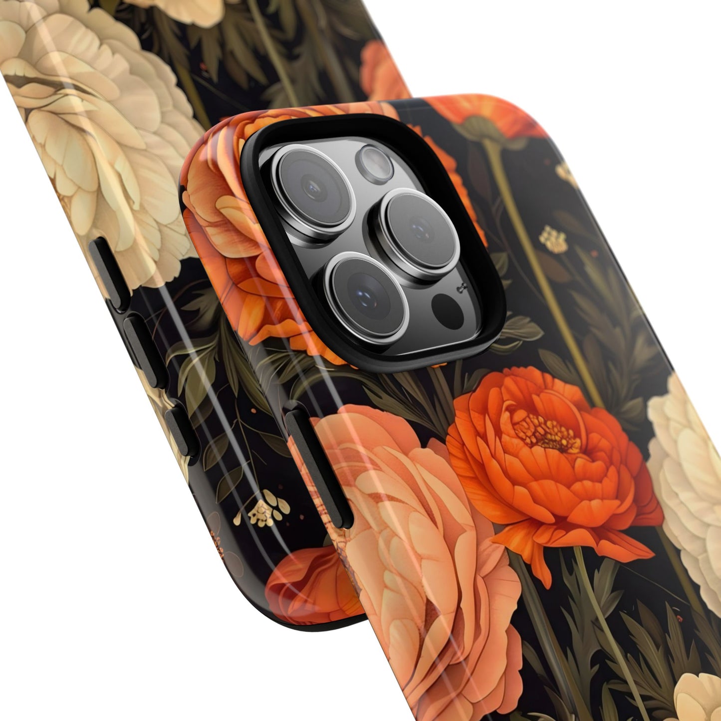 Floral Phone Case with Tough Protection, Blooming Ranunculus Design, Durable Cover, Gift for Flower Lovers, Eco-Friendly Phone Accessory