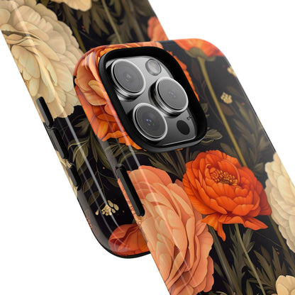 Floral Phone Case with Tough Protection, Blooming Ranunculus Design, Durable Cover, Gift for Flower Lovers, Eco-Friendly Phone Accessory