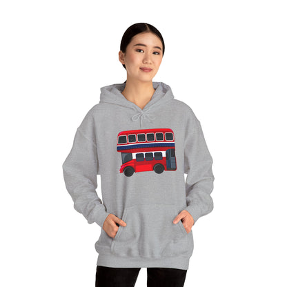 Unisex Heavy Blend™ Hooded Sweatshirt - All Aboard! - The London Double-Decker Bus