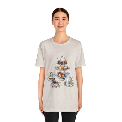 Unisex Jersey Short Sleeve Tee - Savoring Britain - A Journey Through British Cuisine