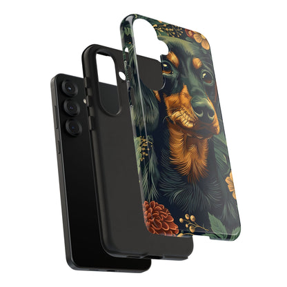Dachshund Phone Case, Floral Pet Phone Cover, Dog Lover Gift, Tough Phone Case, Custom Dachshund Design, Unique Dog Owner Accessory