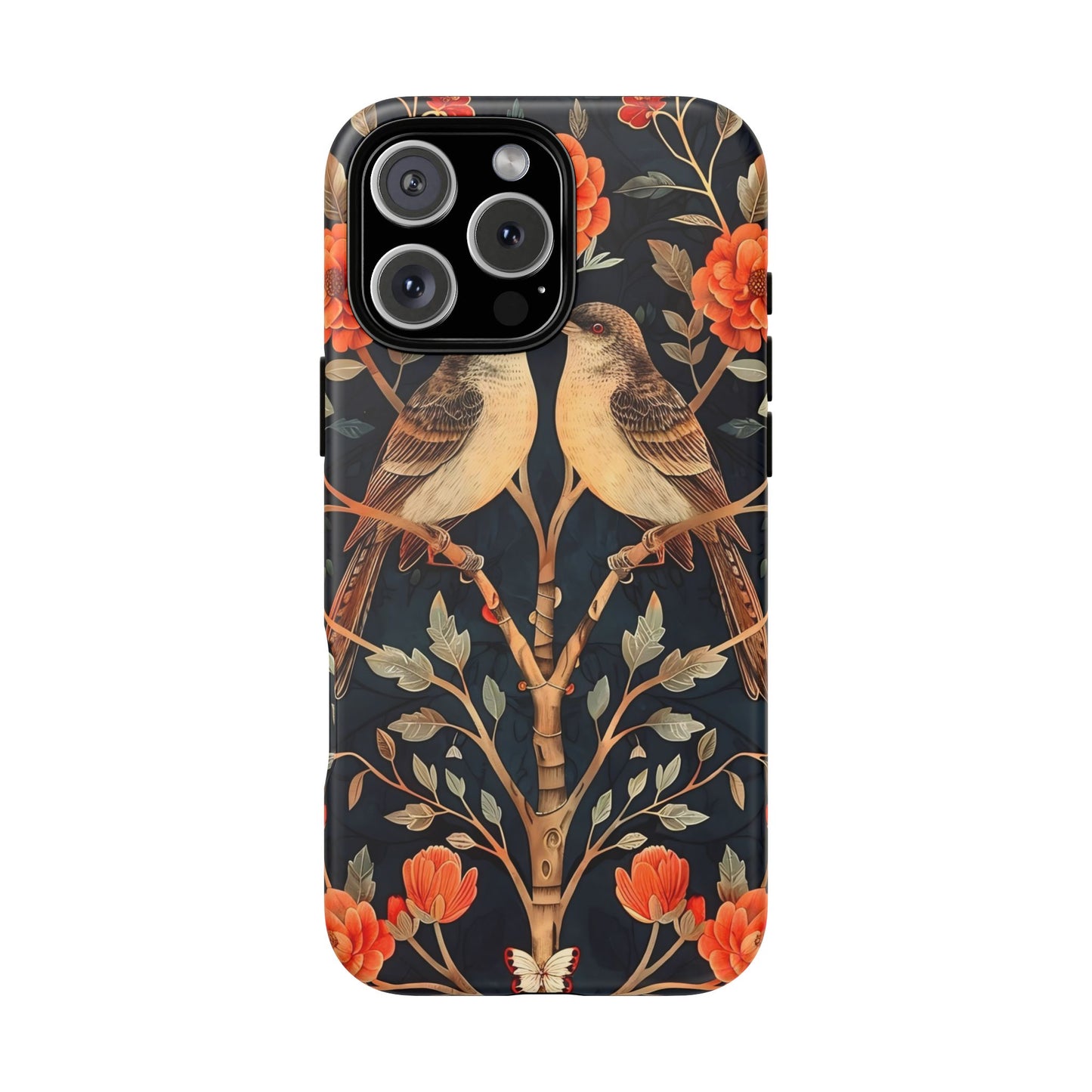Floral Phone Case – Tough Cases with Bird Design, Unique Gift for Nature Lovers, Stylish Tech Accessory, Phone Cover, Artistic Case