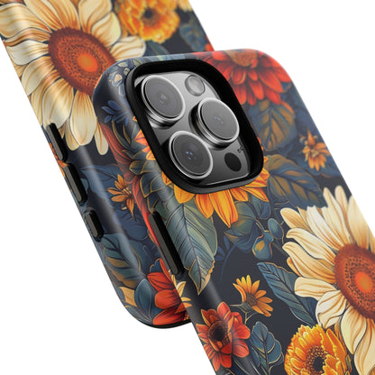 Floral Tough Phone Case | Sunflower Design, iPhone Cover, Protective Case, Gifts for Her, Floral Phone Accessory