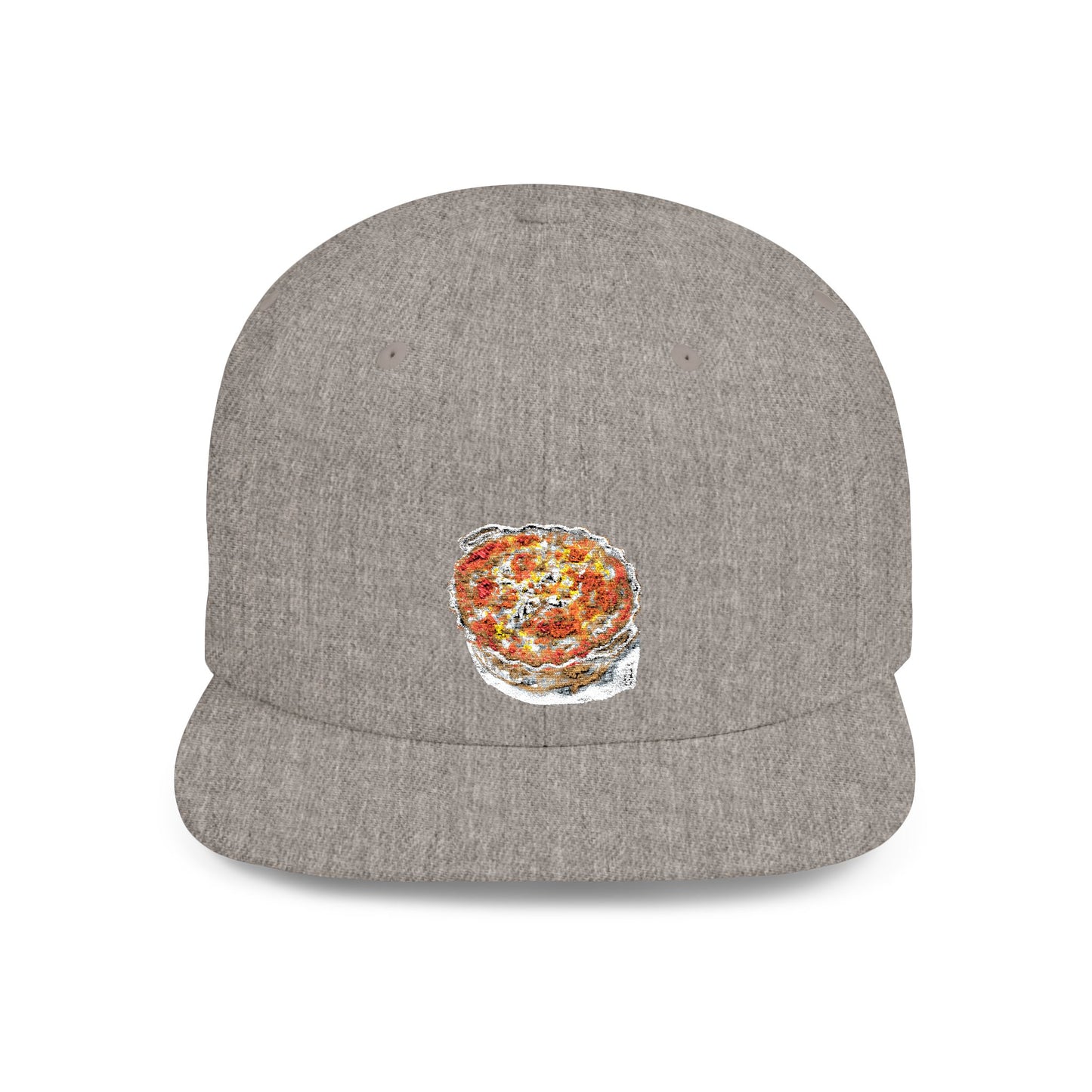 Colorful Foodie Flat Bill Snapback Hat | Trendy Streetwear Cap, Unisex Gift, Casual Style, Festival Wear, Unique Summer Accessory