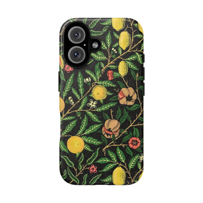 Tough Cases Phone Case, Floral Phone Cover, Tough Phone Protection, Gift for Plant Lovers, Black Background, Eco-Friendly Design