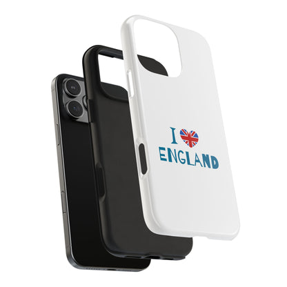 I Love England Tough Phone Cases | Travel Gifts, British Pride Accessories, Unique Phone Covers, Cute Holiday Gift, England Souvenirs