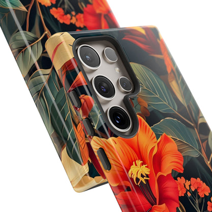 Tough Floral Phone Case | Tropical Vibe, Gift for Nature Lovers, Summer Beach Accessory, Floral Pattern, Trendy Phone Accessories