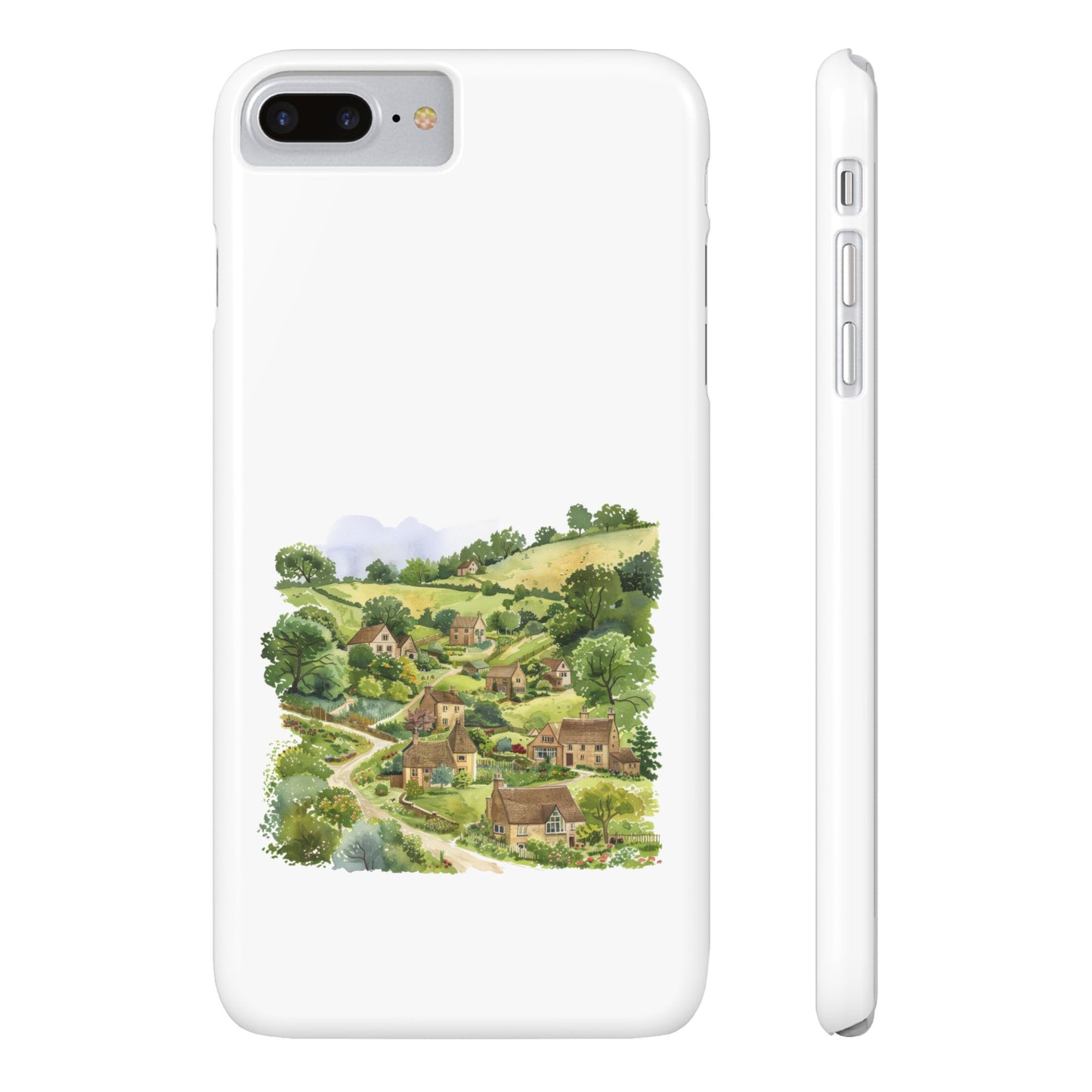 Charming Village Slim Phone Cases - Farmhouse Aesthetic, Rural Life Decor, Nature Gift, Perfect for Travelers