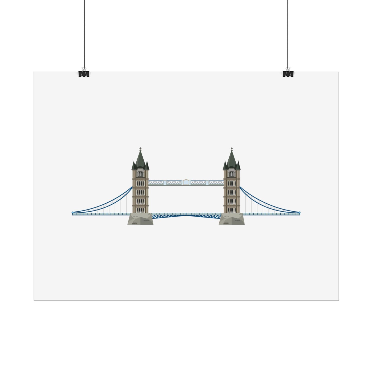 Tower Bridge Rolled Poster, London City Decor, Wall Art, Gift for Travelers, Home Aesthetic, UK Wall Art