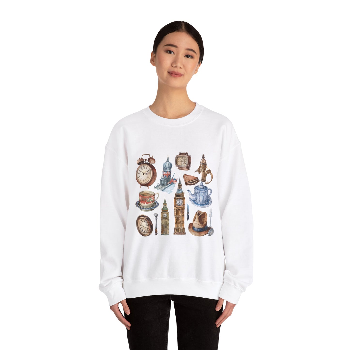 Unisex Heavy Blend™ Crewneck Sweatshirt - Classic England - A Collection of Iconic Imagery