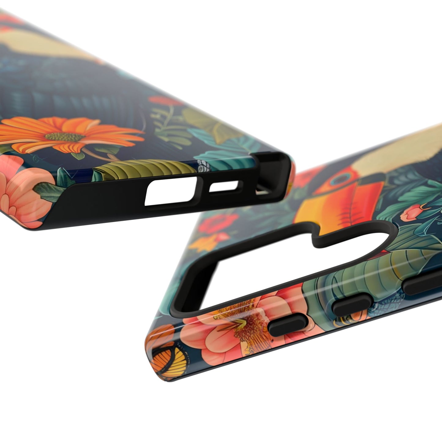 Tropical Toucan Phone Case - Cute Animal Design, Nature Lover Gift, Floral Pattern, Bird Lover Accessory, Summer Vibes