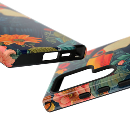 Tropical Toucan Phone Case - Cute Animal Design, Nature Lover Gift, Floral Pattern, Bird Lover Accessory, Summer Vibes
