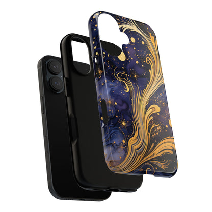 Elegant Floral Phone Case, Tough Cases for Women, Artistic Galaxy Design, Phone Cover for Cosmic Lovers, Unique Gift Idea
