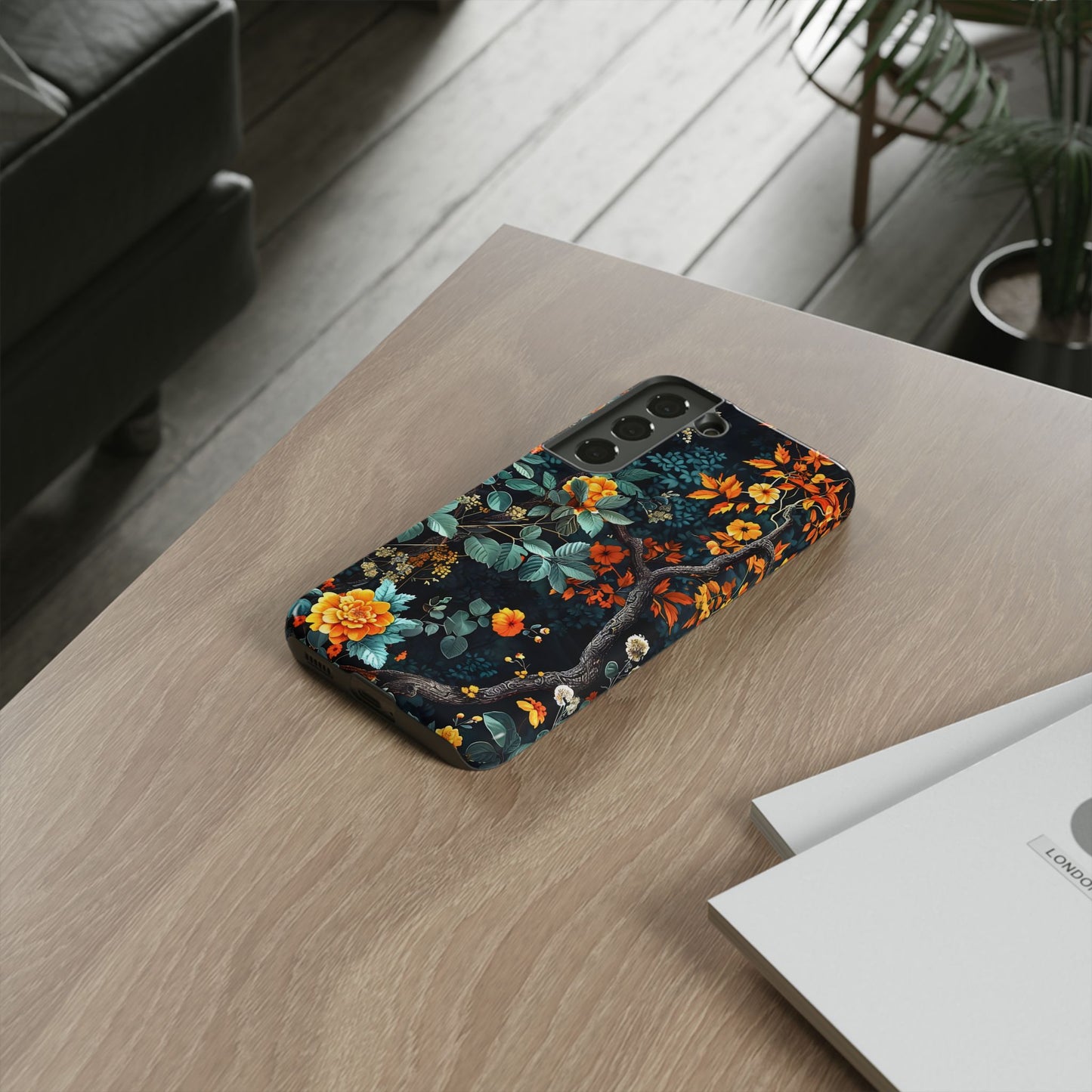 Floral Phone Case | Tough Cases, Protective Cover, Gift for Her, Autumn Vibes, Floral Phone Accessory, Unique Design