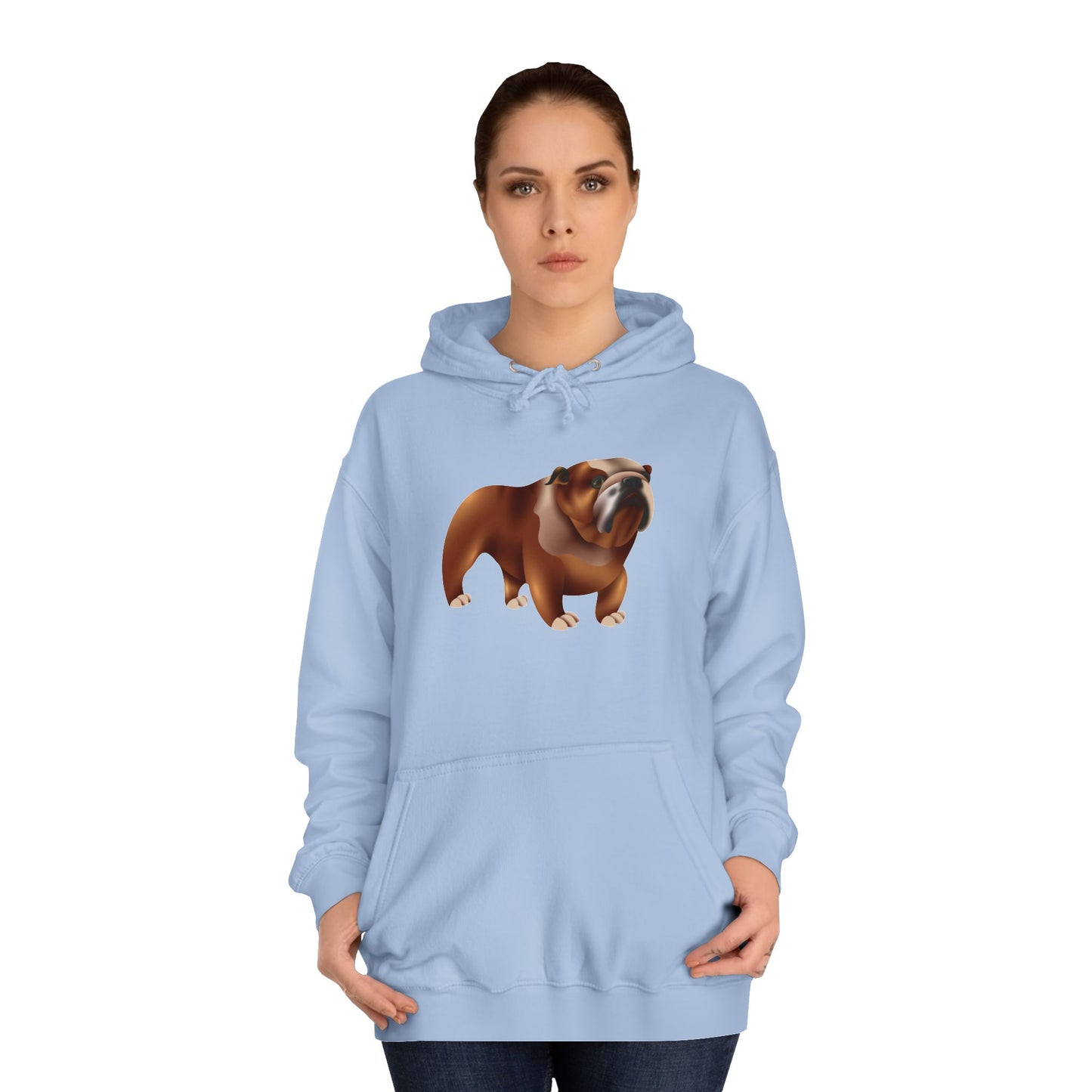 Unisex College Hoodie - Adorable British Dog