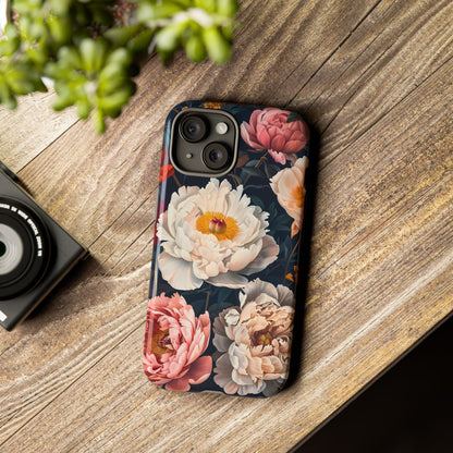 Floral Phone Case, Tough Phone Cover, Flower Design, Unique Gift for Her, Trendy Accessory, Spring Decor