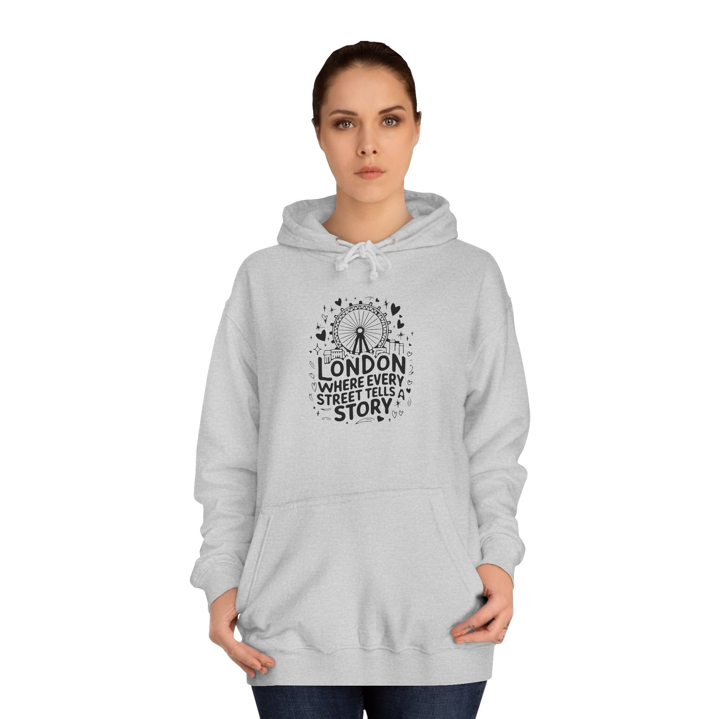 Unisex College Hoodie - London's Story Telling Streets