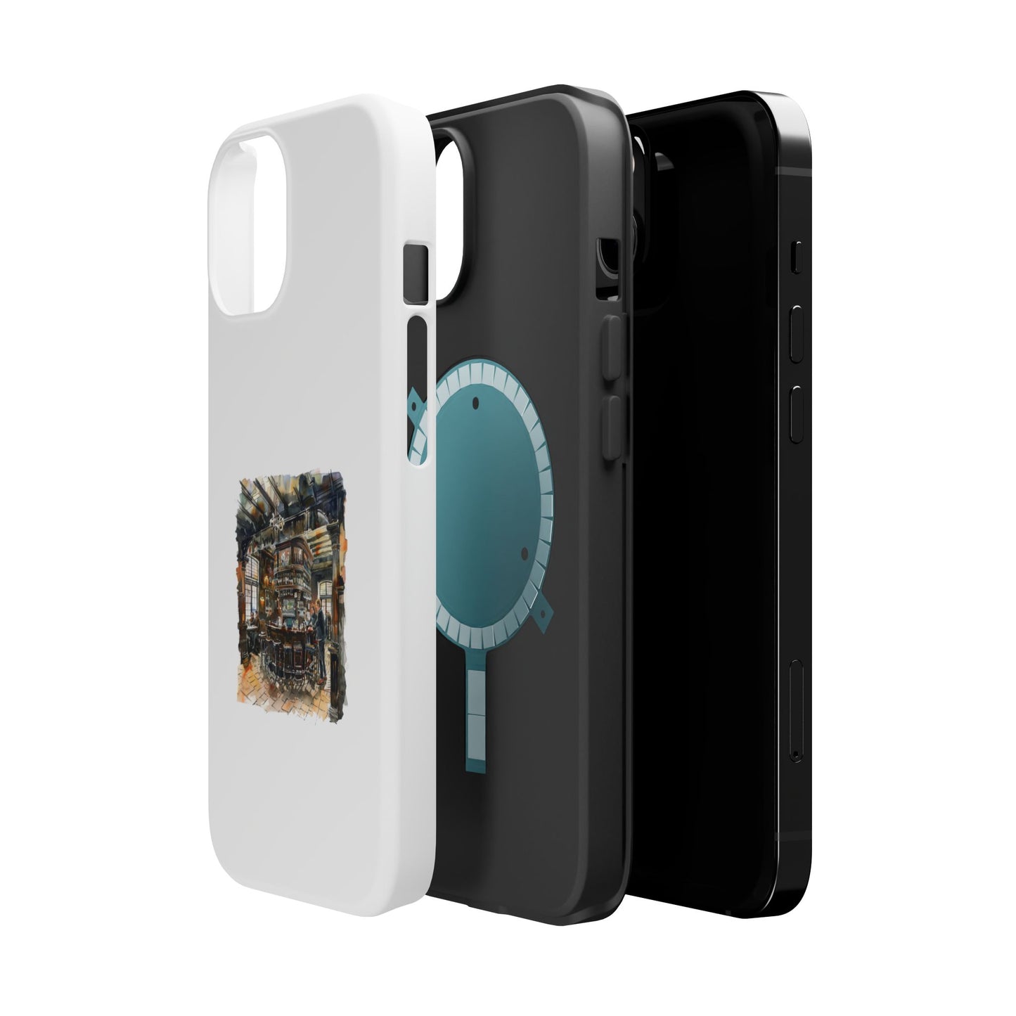 Artistic Magnetic Tough Cases | Stylish Phone Cover, Unique Illustrative Cases, Customizable Gifts for Travelers, Holiday Season Perfec