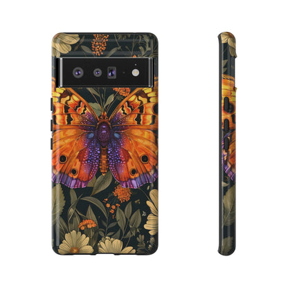 Butterfly Phone Case, Tough Cases for Nature Lovers, Vibrant Floral Design, Gift for Her, Cute Phone Accessories, Butterfly Artwork