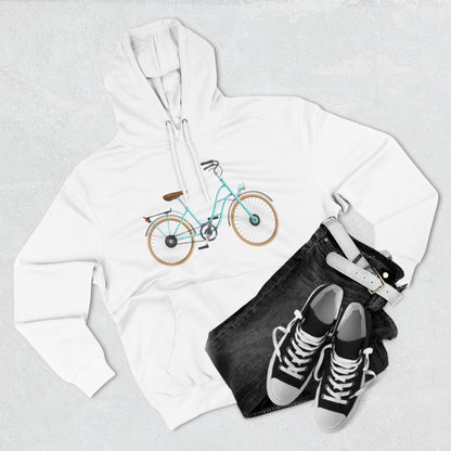 Three-Panel Fleece Hoodie - Elegant British Bicycle