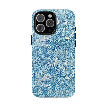 Stylish Phone Case, Tough Floral Phone Cover, Fashionable Tech Accessory, Gift for Her, Blue Flower Design