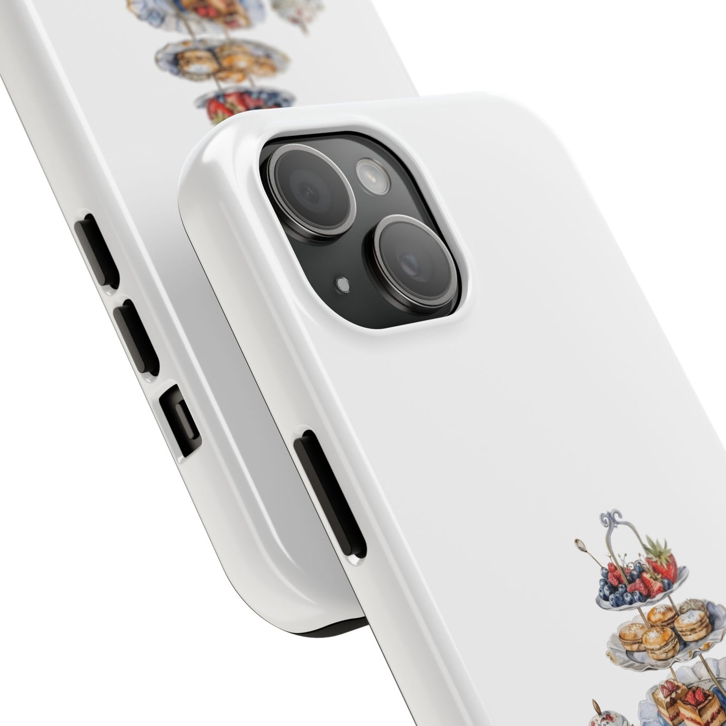 Vintage Tea Party Tough Phone Case - Durable Phone Protector with Charming Tea Set Design
