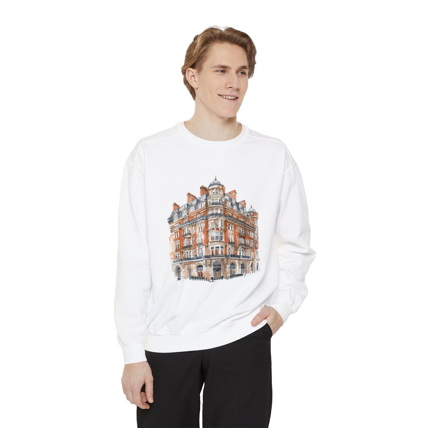 Unisex Garment-Dyed Sweatshirt - British Historic Building