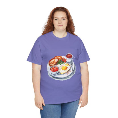 Unisex Heavy Cotton Tee - Fish, Chips, and Beyond - The Best of British Food