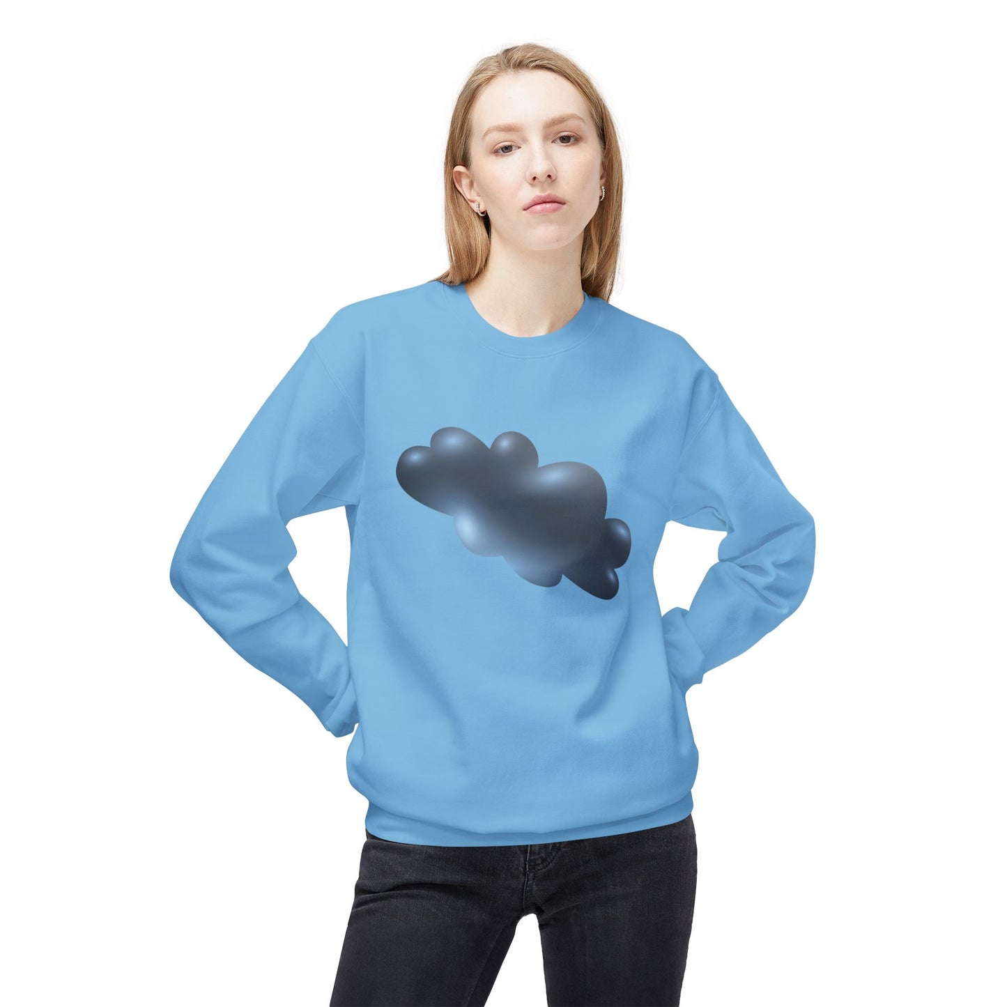Unisex Midweight Softstyle Fleece Crewneck Sweatshirt - Serene Cloudscape