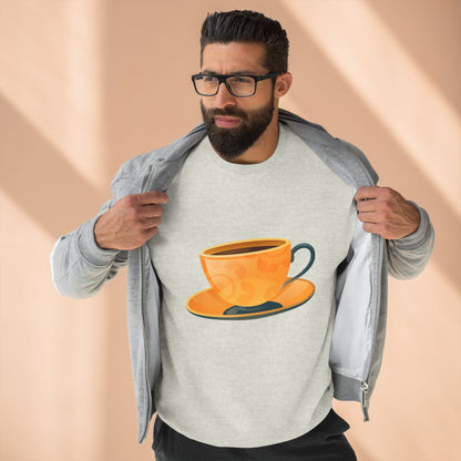 Unisex Crewneck Sweatshirt - Elegant British Tea Cup Classic Tea Time Style