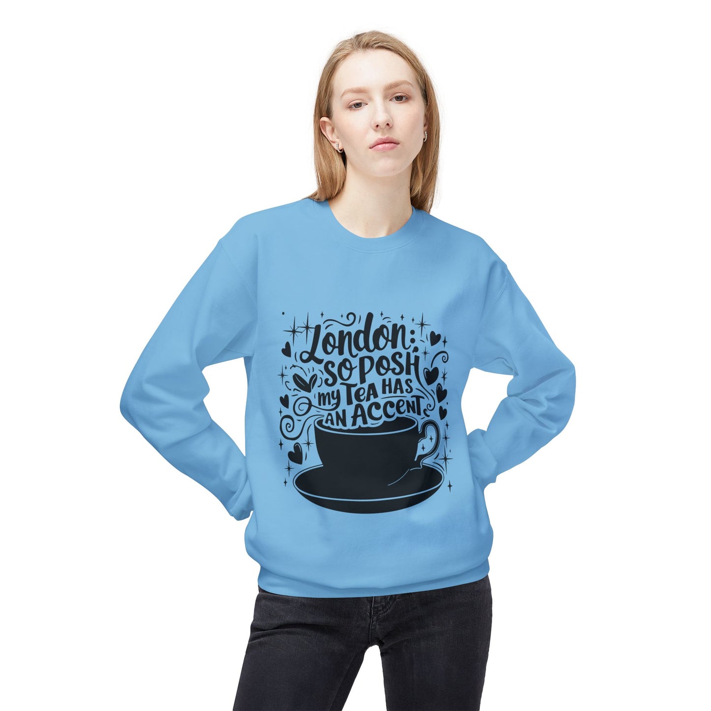 Unisex Midweight Softstyle Fleece Crewneck Sweatshirt - London's Nostalgic Tea
